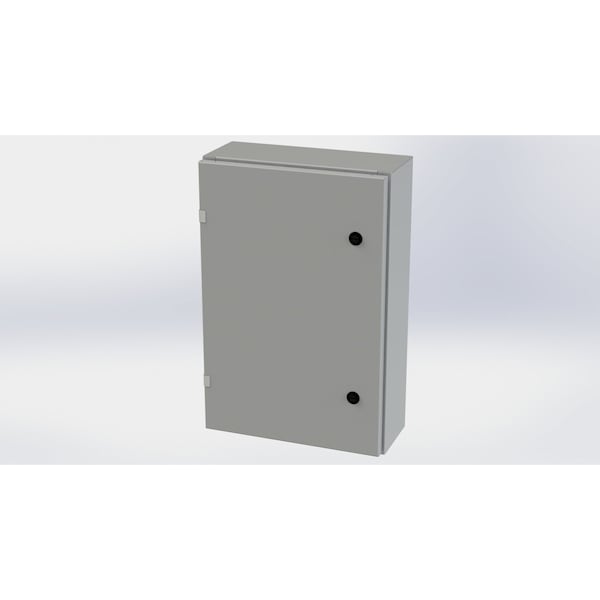 1/4 Turn Latch Electrical Enclosures, 24 in H, 6 in D, 16 in W, NEMA 3R, 4, 12, 13, Carbon Steel